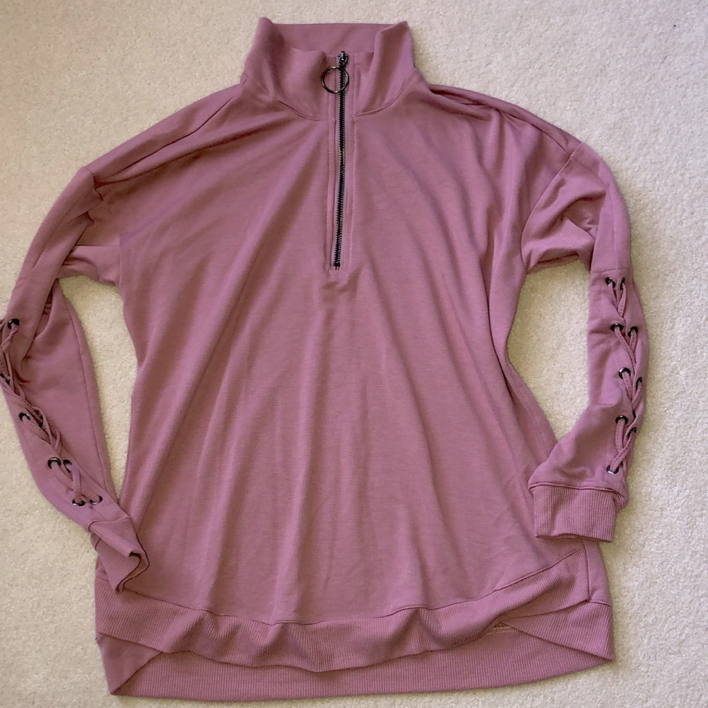 Never worn Mauve Sweatshirt w/ Zipper